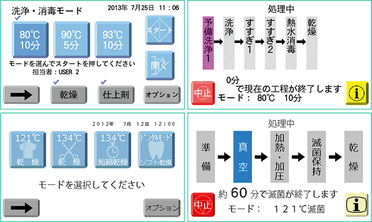 図6　日本語タッチパネルにより、操作やメンテナンスがわかりやすい。